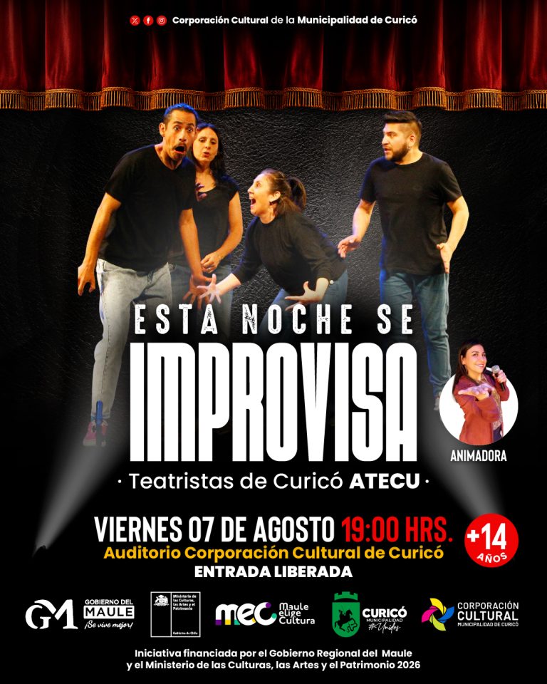 Corporación Cultural de Curicó invita a al ciclo “Viernes de Previas Culturales”