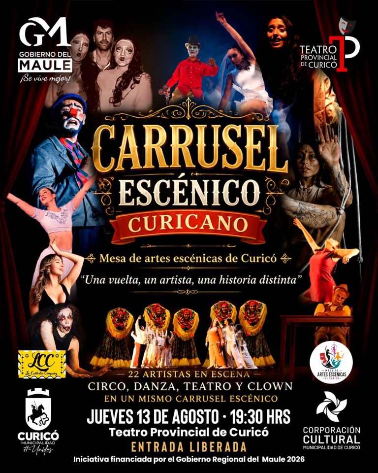 Artes escénicas y música local se apoderan del Teatro Provincial de Curicó durante agosto